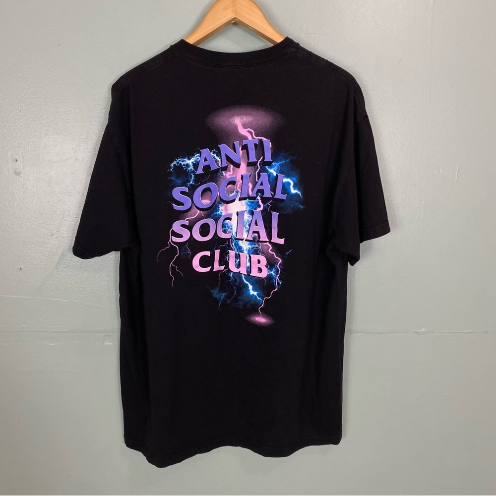Anti Social Social Club Tee Short Sleeve Thunder Lightning Bolt‎ XL